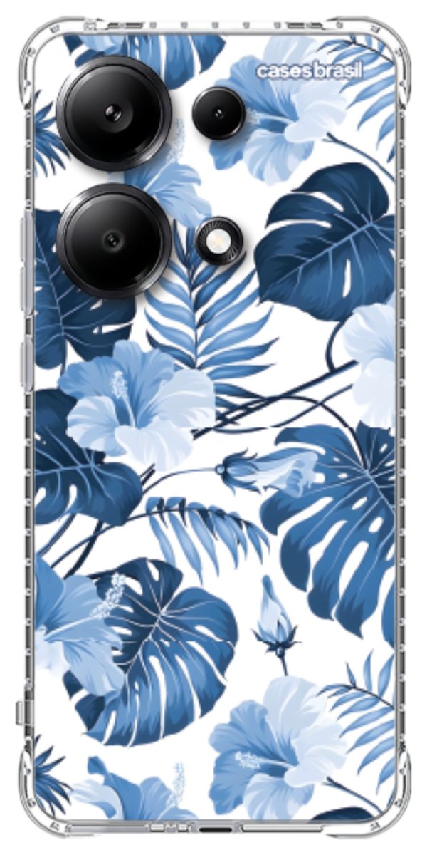 Capinha para Celular Jardim Azul Tropical
